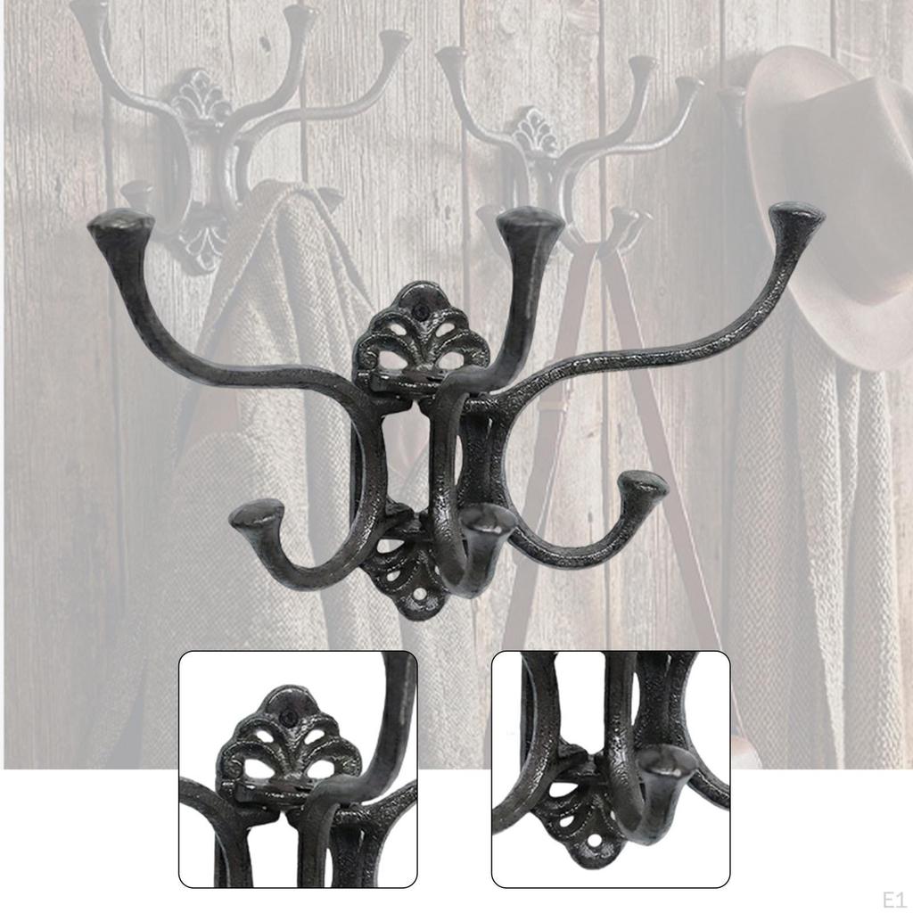 Haczyki na płaszcze Żeliwne Ścienne Uchwyt na ręczniki Wieszak na ubrania Retro Design