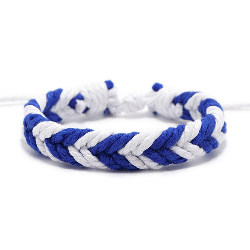 Boho Nepal Ethno Handgemachtes Armband Sommer Strand Zopfschnur Baumwollwickel Gewebtes Seil Freundschaftsarmbänder Für Frauen