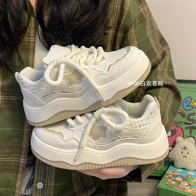 Platform women's new spring and autumn height increase casual board shoes versatile sports shoes women's ins