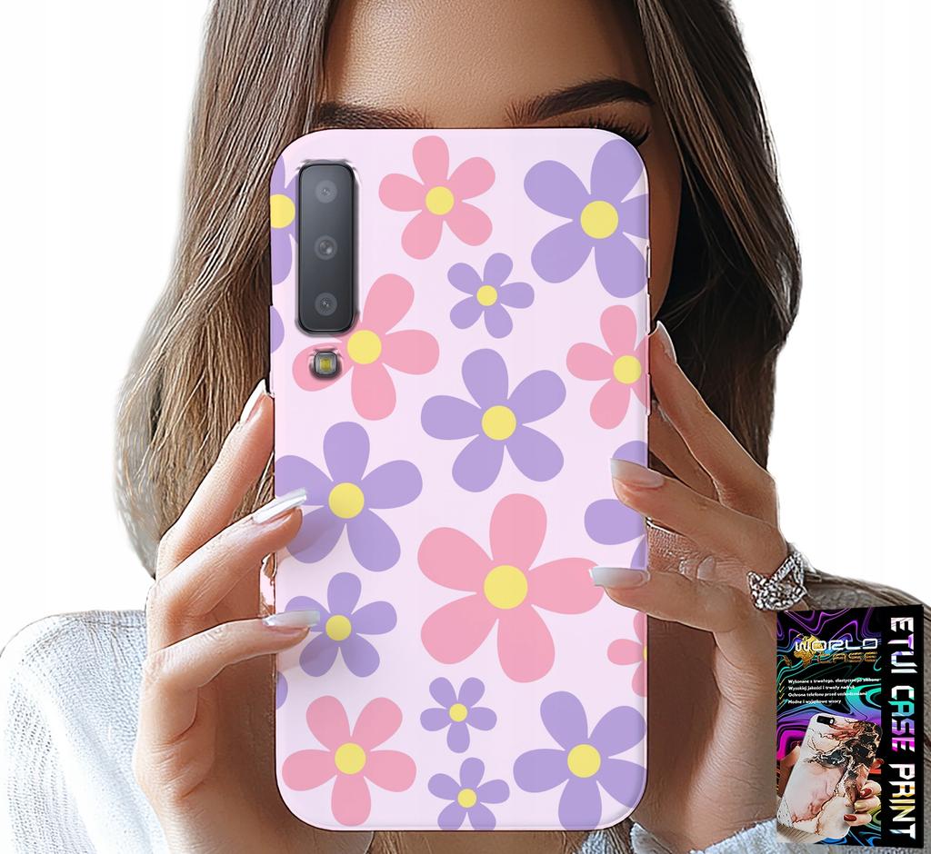 Etui Do Samsung A7 2018 - Kolorowe Stokrotki, Stokrotka, Kwiatki