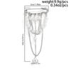 Ingemark New Elegant Imitation Pearl Brooches Women Exquisite Multi Layer Metal Chain Tassel Brooch Shirt Collar Lapel Suit Pin