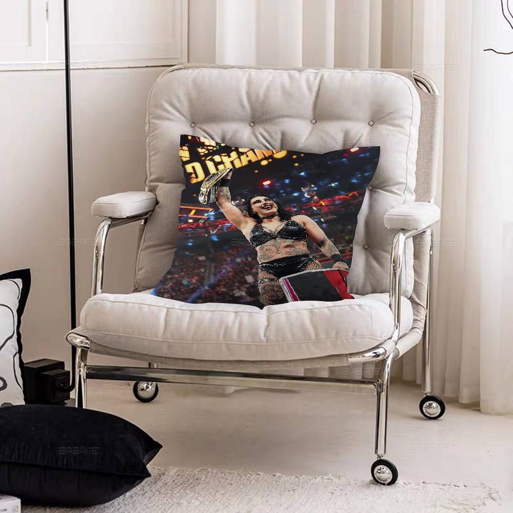 Rhea Ripley Female Wrestler Pillowcase Toon Gift Cushion Cover Bedroom Home Sofa Chair Seat Decor Pillow Case
