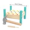 Plastic Nail Double Sides Pegboard Toy Montessori Baby Hammer Hit Wooden Toys  Children Kids Boys