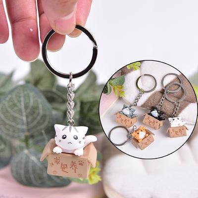Lovely Cartoon Cat Key Rings Chains Pendant Ornament For Bag Car Keychain Gift