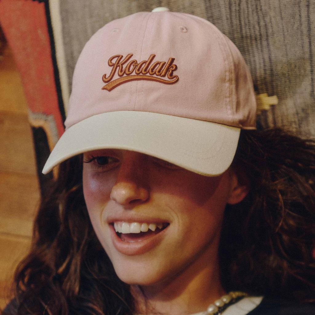 KODAK Relax Fit Lettering Combination Ball Cap Pink