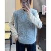 Round Neck Sweater Vest Women's Spring Loose Soft and Sticky Stacked Knit Sweater Waistcoat