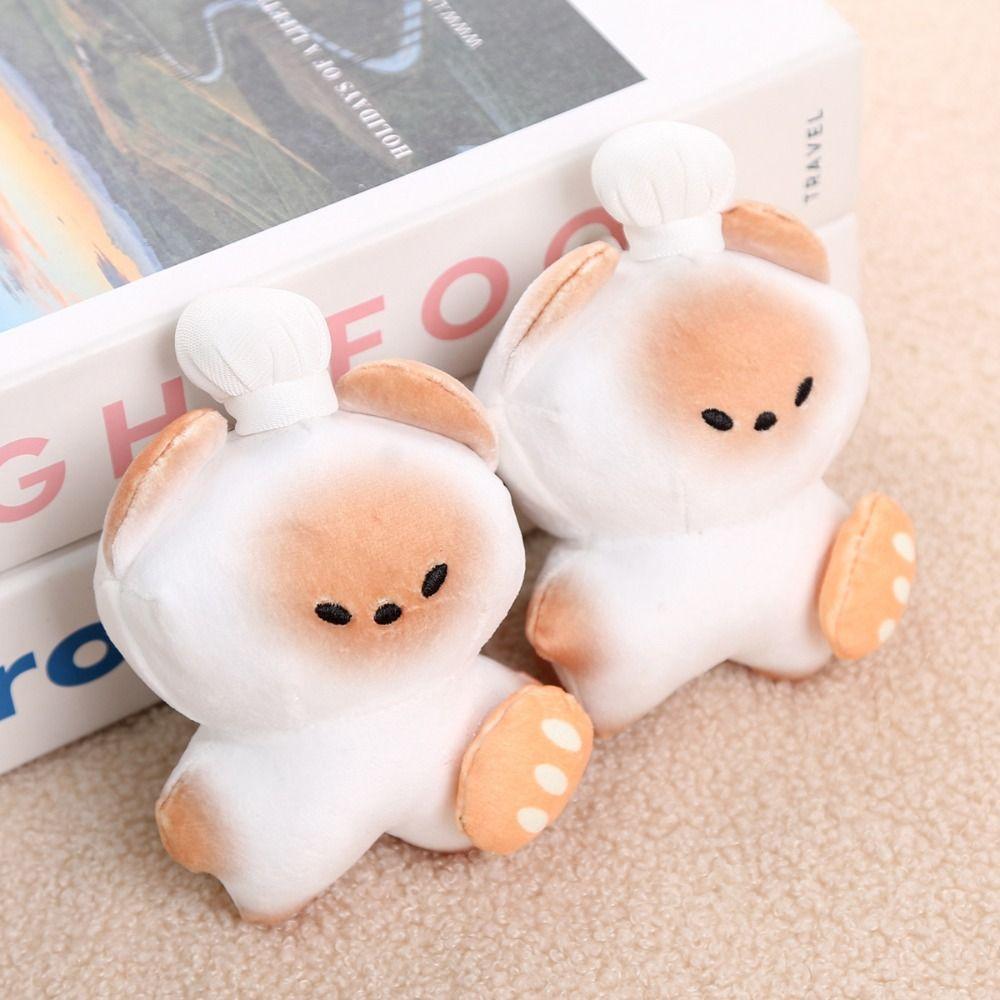 PP Cotton Animal Bread Cat Keychain Collection Stuffed Animal Bag Pendant  Jewelry Accessories