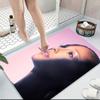 Elegant Shadow Portrait Carpet Rug Soft Washable Antislip Home Living Room Sofa Mats Personalized Christmas Rug