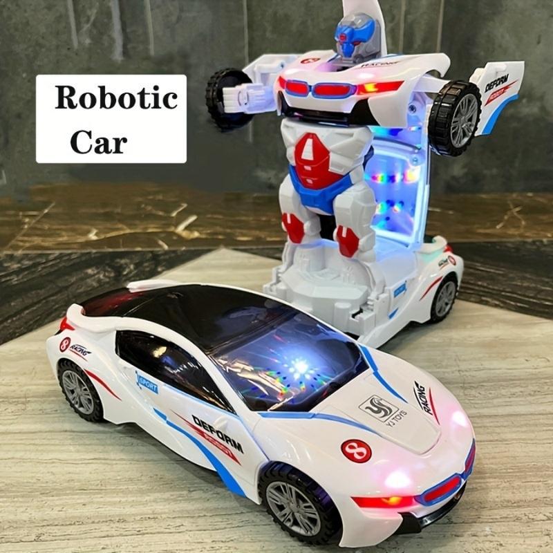 Automatic Deformation Robot Car Toy Car, Will Be A Robot Car, Automatic Universal Avoid Obstacles With Lights And Music