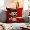 Doll Nezha Cushion Cover 1Pcs Decorative Covers Soft Cushion Case For Sofa Couch Decor 40X40 45X45 Pillowcases