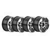 4pcs Set Tire Tyre Aluminium Alloy Hubs Wheel Rims for 1:10 Drift Racing RC Car (Black)
