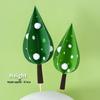 Forest Leaves Cake Topper: Apple & Coconut Tree Decor with Free Shipping