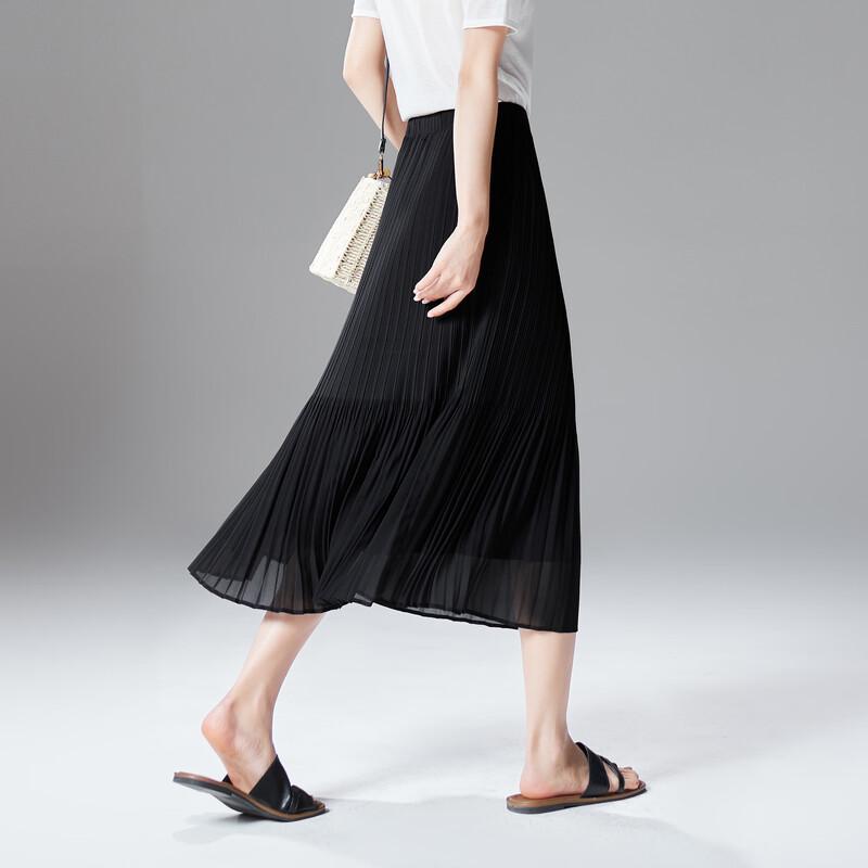 SOFSIL Women s Pleated A-Line Midi Skirt 27/M