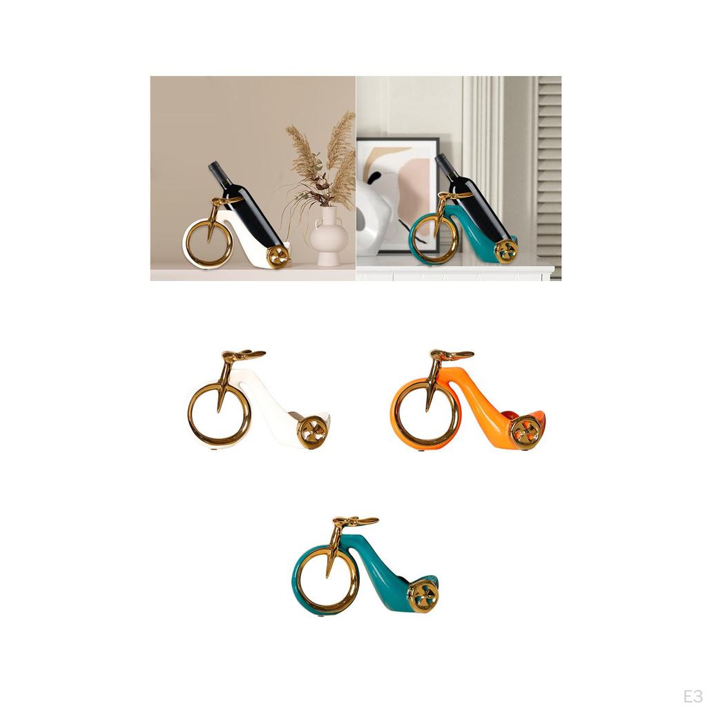 25x16x11cm Ceramic Bicycle Shape Wine Bottle Holder for Home And Office, Multipurpose