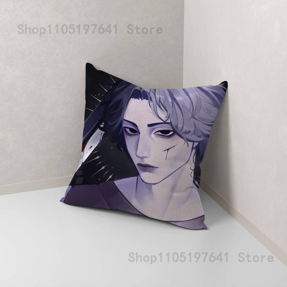 Game F-Fear H-Hunger Pillow Case Plush Pillow Cases Home Decoration Pillow Cover for Sofa Bed Chair Living Room 12x12Inch