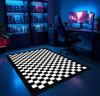 Tappeto a Scacchiera Bianco e Nero Tappeto con Design a Scacchiera Moderno Tappeto per Stanza del Gamer Tappeto Decorativo per Pavimento a Scacchiera Retrò