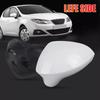 For SEAT Leon MK2 Exeo 3R Lbiza MK4 6J 2008-2017 White Mirror Covers Left Side