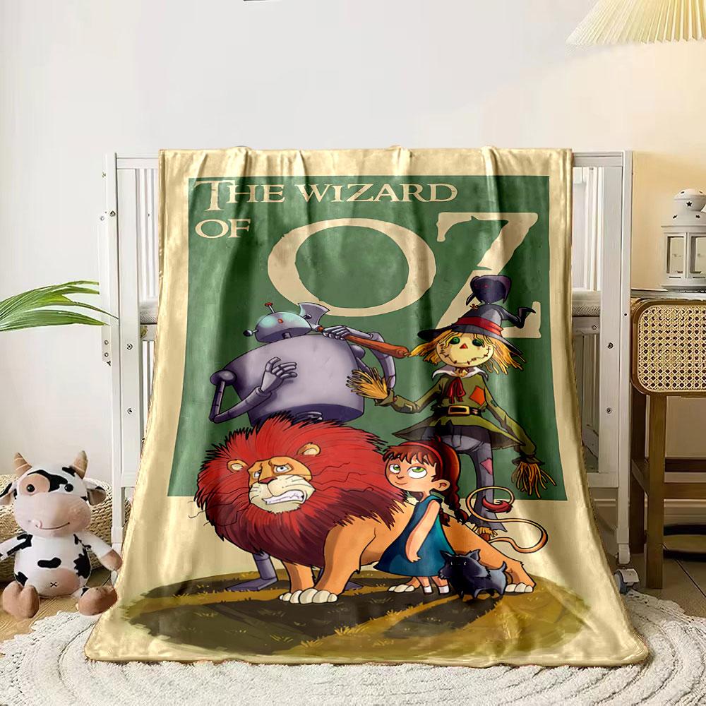 

Group of characters with distinct traits from The Wizard of Oz . for all seasons blanket lunch break throw gift 80cm x 120cm