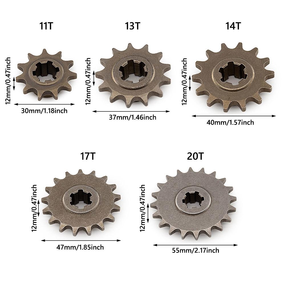 Mini Moto Front Sprocket Gear Metal Replacement Part  for Mini Bike ATV Go Kart Scooter