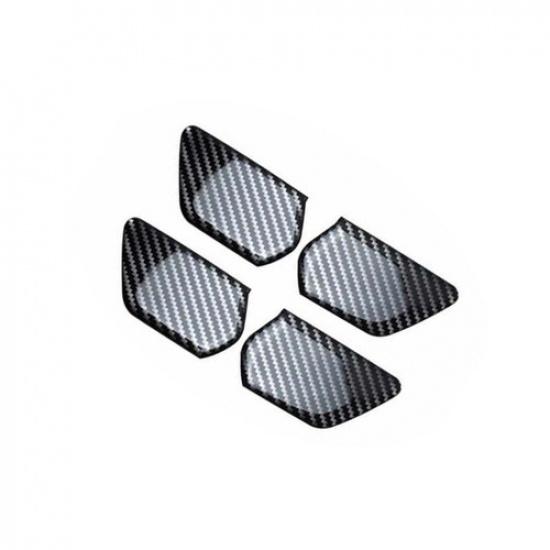 For Hyundai Sonata 2015- Carbon Fiber Real Inner Door Bowl Sticker Trim 4PCS