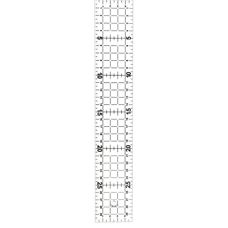 1PC Acrylic Quilting Ruler Clear Transparent Patchwork Ruler with Double-Colored Grid Lines for DIY Cutting and Crafts Sewing