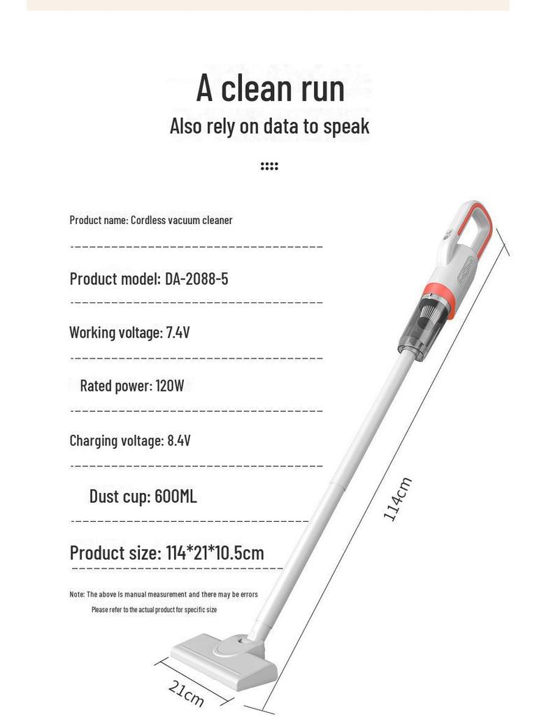 Yangzi Handheld Wireless Vacuum Cleaner - Portable, High Suction Dust Remover