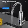 Torneira de Água Quente Instantânea de Aço Inoxidável 3 Segundos - Torneira de Cozinha e Banheiro de Aquecimento Rápido com Controle de Temperatura Ajustável