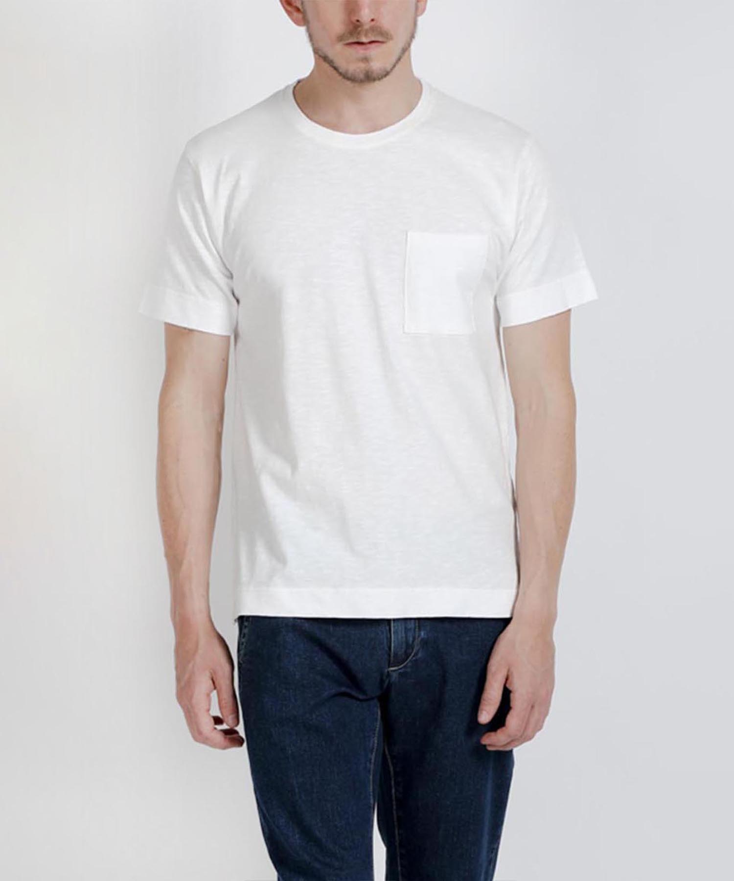 Panicalle Round Neck Pocket Cotton T-Shirt [4 Colors] Charcoal/Xl