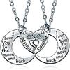 Gifts for Mom I Love You To the Moon and Back Mother Daughter Necklaces Pendant 2pc Set Mothers Day Gifts