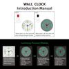 Modern Luminous Plastic Glass Wall Clock, 8-16 Inch Modern Round Silent Luminous Wall Clock, Powered by AA Batteries, Suitable F