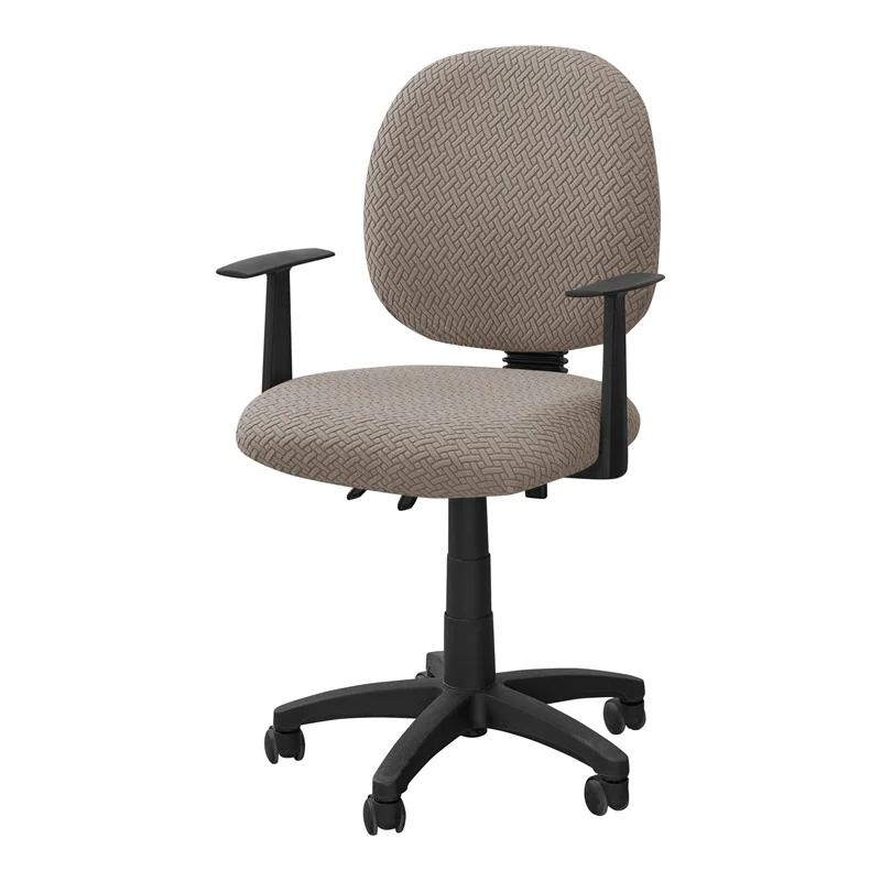 2Pcs Solid Color Office Chair Covers Jacquard Split Computer Chair Slipcover Washable Stretch Gaming Chair Cover Home El