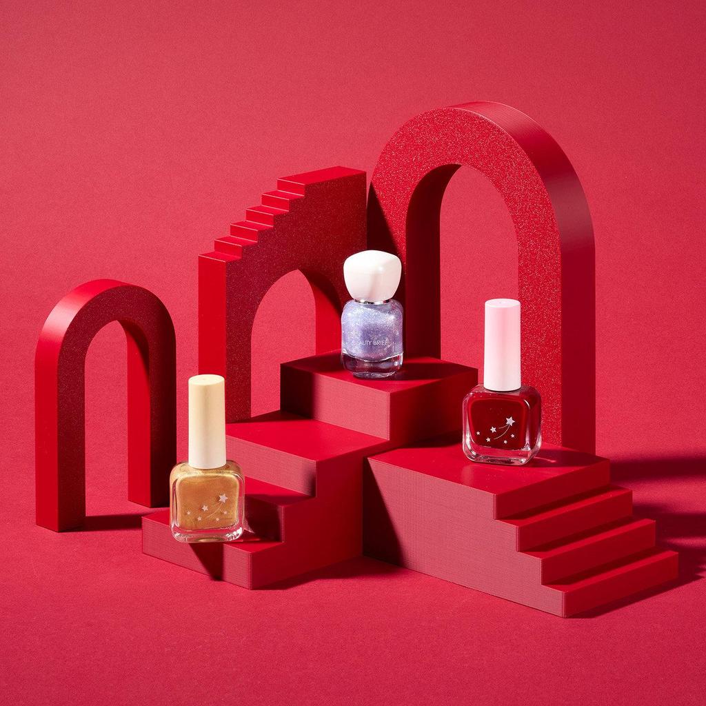 Chinese Red Geometric Photography Props: New Year Theme Still Life Display Stand