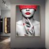Módulo de labios rojos sexys modernos, pintura en lienzo, carteles nórdicos e impresiones, imagen de pared para Cuadros, decoración del hogar, sala de estar, sin marco