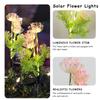 Solar Garden Flowers Lights Garden Decoration Yard Decor with Glowing Flowers & Stem Outdoor Lights Stake Lamp Lawn Lights