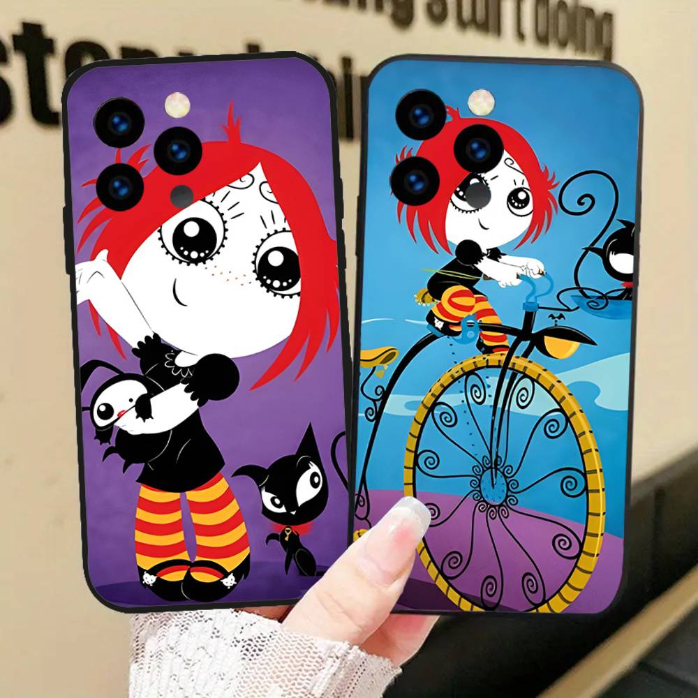 Comedy Animation R-Ruby Glow Phone Case For IPhone 17 Air 16 15 14 13 Pro Max 11 12 Black Silicone Cover