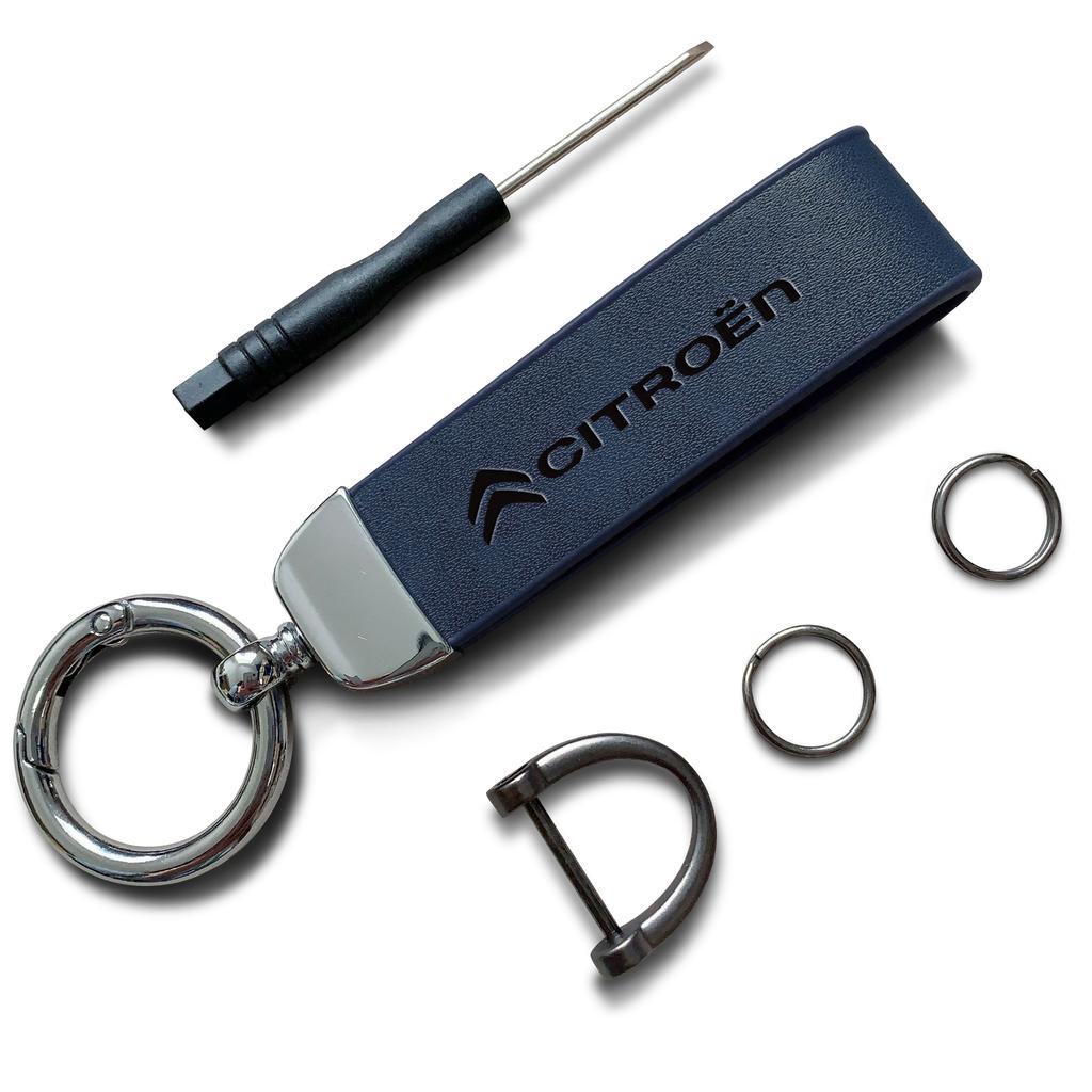 Maillard Colour Keychain Car Logo Key Chain For Citroen C5X e-C4 X e-C3 C4 C3 C5 AIRCROSS C-Elysee C-Crosser C4 Cactus Berlingo