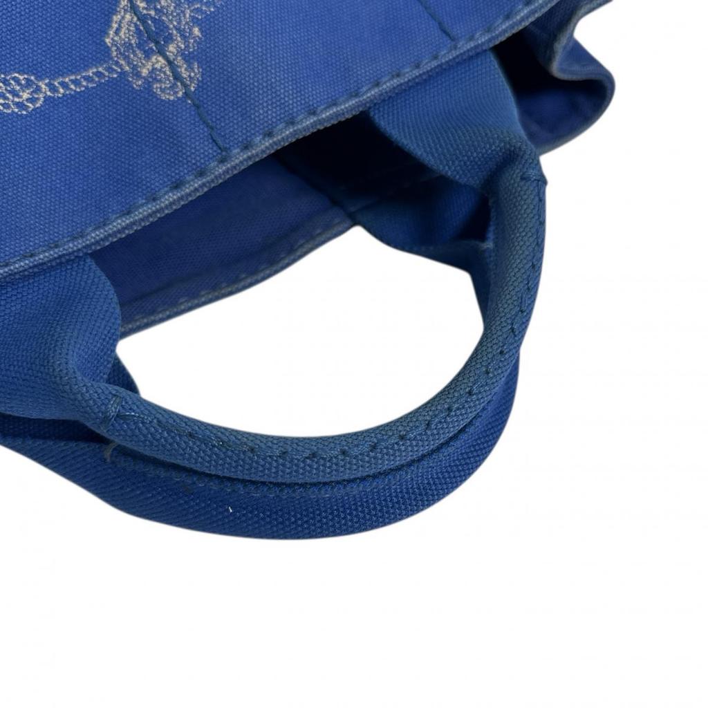 PRADA Canapa mini Tote Bag denim blue Women B2439G Used