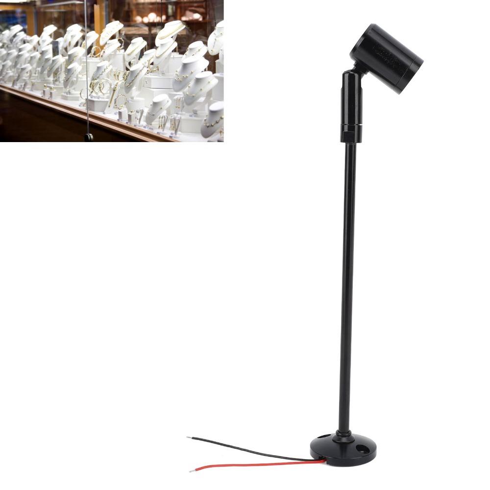 2 Pack Aluminum Body Jewelry Showcase Light Upright Mini Spotlight Jewelry Showcase