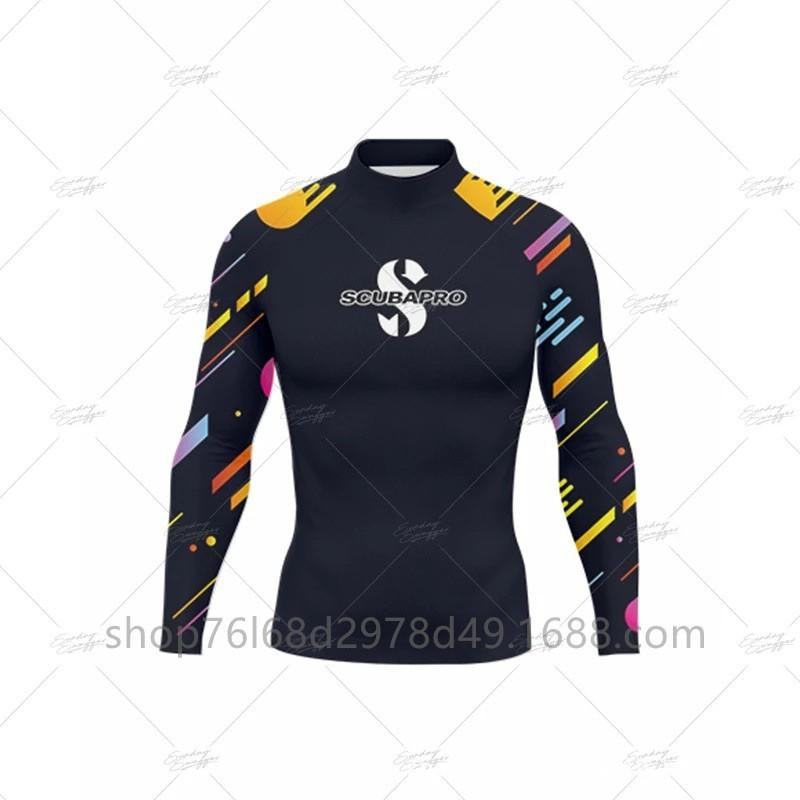 SCUBA Surfing Wear Outdoor Sunscreen Snorkeling Swimwear Long-sleeved Split Top Quick-drying Diving Suit Support