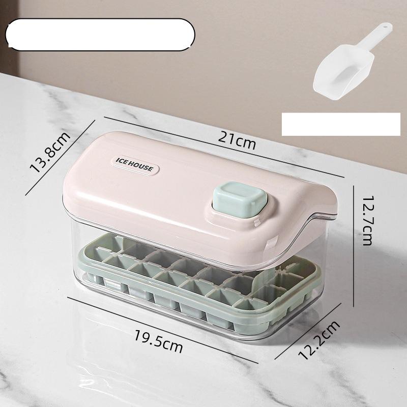 

1PC Press The Ice Grid Household Ice Making Mold with Cover Food Grade Ice Model Refrigerator Homemade Frozen Ice Cubes