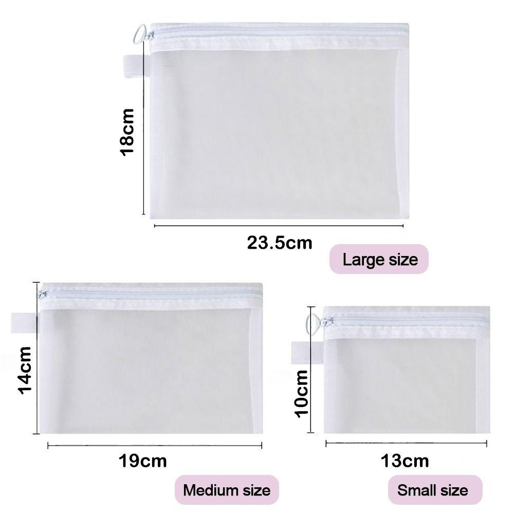 Handbags Transparent Cosmetic Bag With Zipper Mesh Mesh Pouch Toiletry Wash Bags Travel