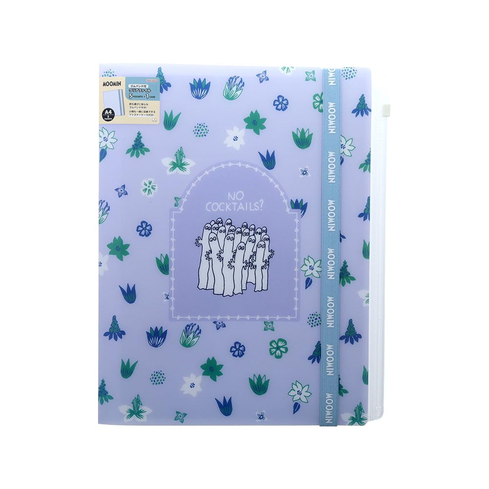 

Stationery Moomin Clear Elastic 5 Pockets S2174332 Sun-Star File, Multi-functional, Band, + Zipper, Hattifatteners,