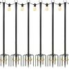 Outdoor Wrought Iron Shepherd's Hook for Garden, Courtyard, or Balcony Lighting