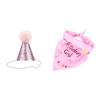 Happy Birthday Pet Holiday Products for Dogs Cats Mascotacs Accessories Party Cosplay Dog Cat Birthday Hat Bandana Bow Tie Set