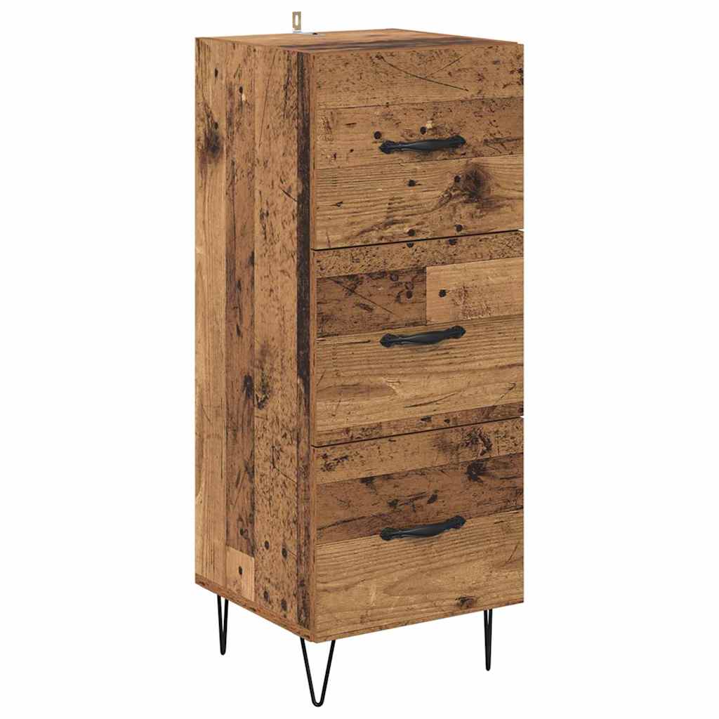 Highboard Reclaimed Wood 34.5 x 34 x 90 cm Particle Board