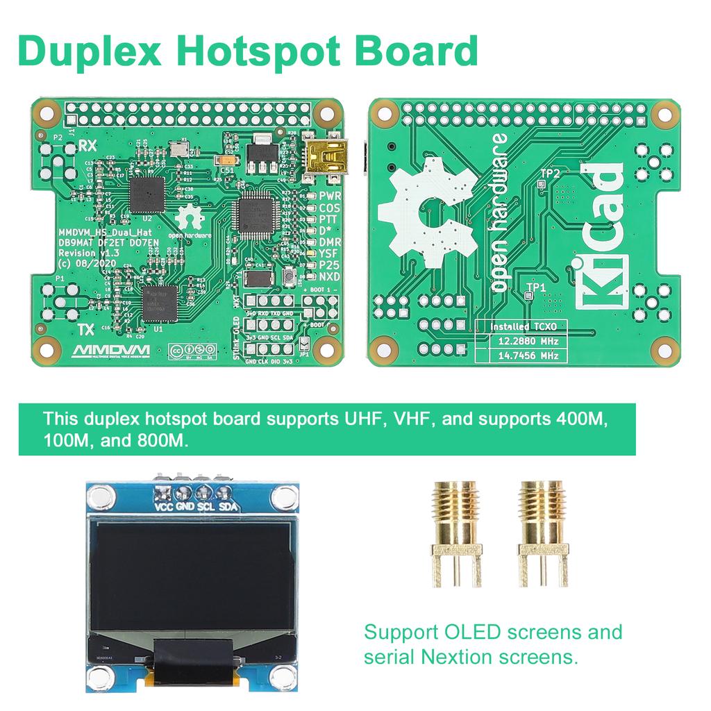 MMDVM Duplex-Hotspot-Board mit OLED-Display, unterstützt DMR P25 D Star Mini-Relaismodul, unterstützt UHF