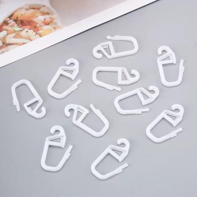 50Pcs Universal Curtain Rail Sliding Wheel Hook Type Straight Rail Lightweight Curved Rail Slider Curtain Hook Ring