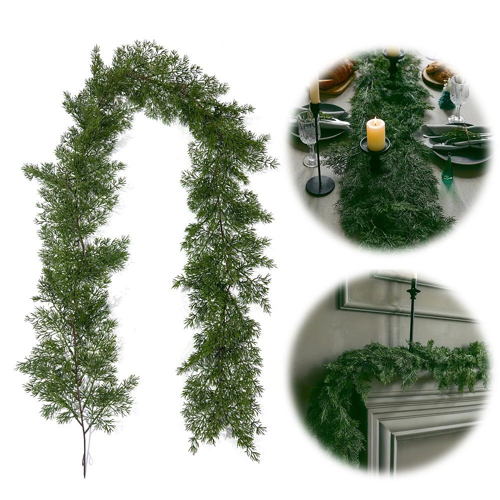 180cm Girlande Weihnachtsdekorationen Für Zuhause Esstisch Kaminvorbau Veranda Winter Weihnachtsdeko Wandbehang Treppenschmuck