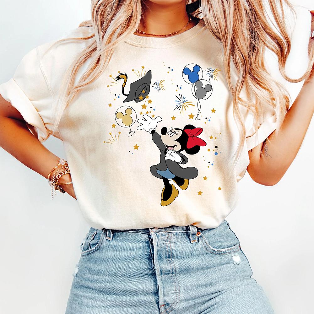 S New Minnie Mouse Cartoon Printed Couples Summer Unisex Y2k Fashionable Casual Comfortable Sports TShirt