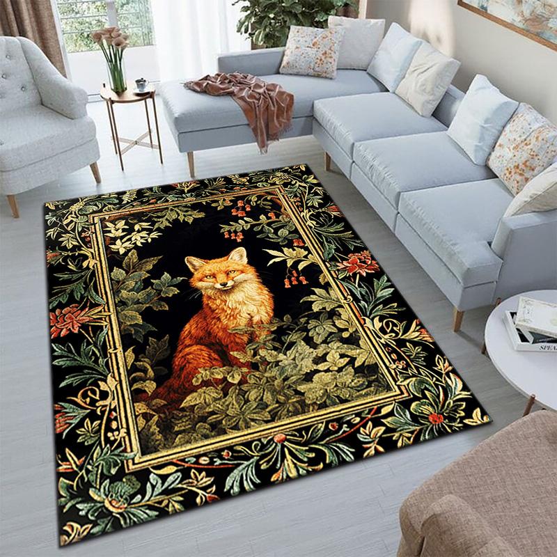 Fox Floral Frame Carpet Is Suitable For Living Room And Bedroom Doormats Office Balcony Decorative Carpet A10